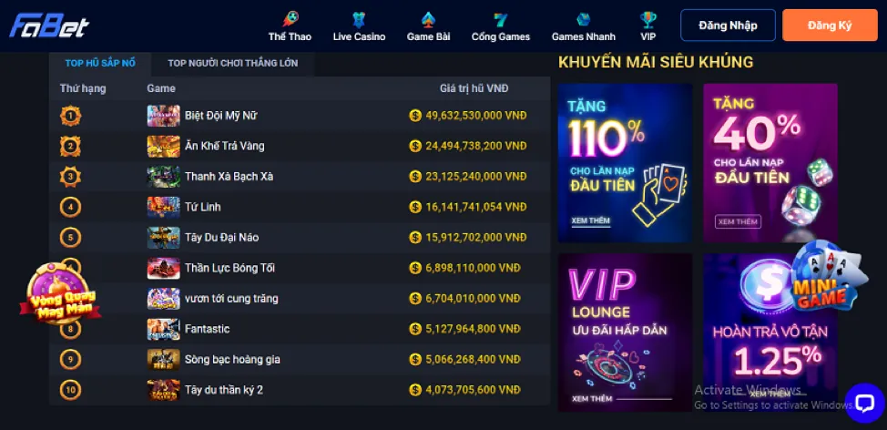 Rút tiền về ngân hàng từ 9club